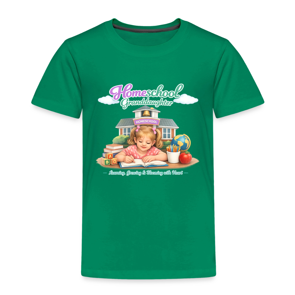 Homeschool Granddaughter | Girls' T-Shirt - kelly green