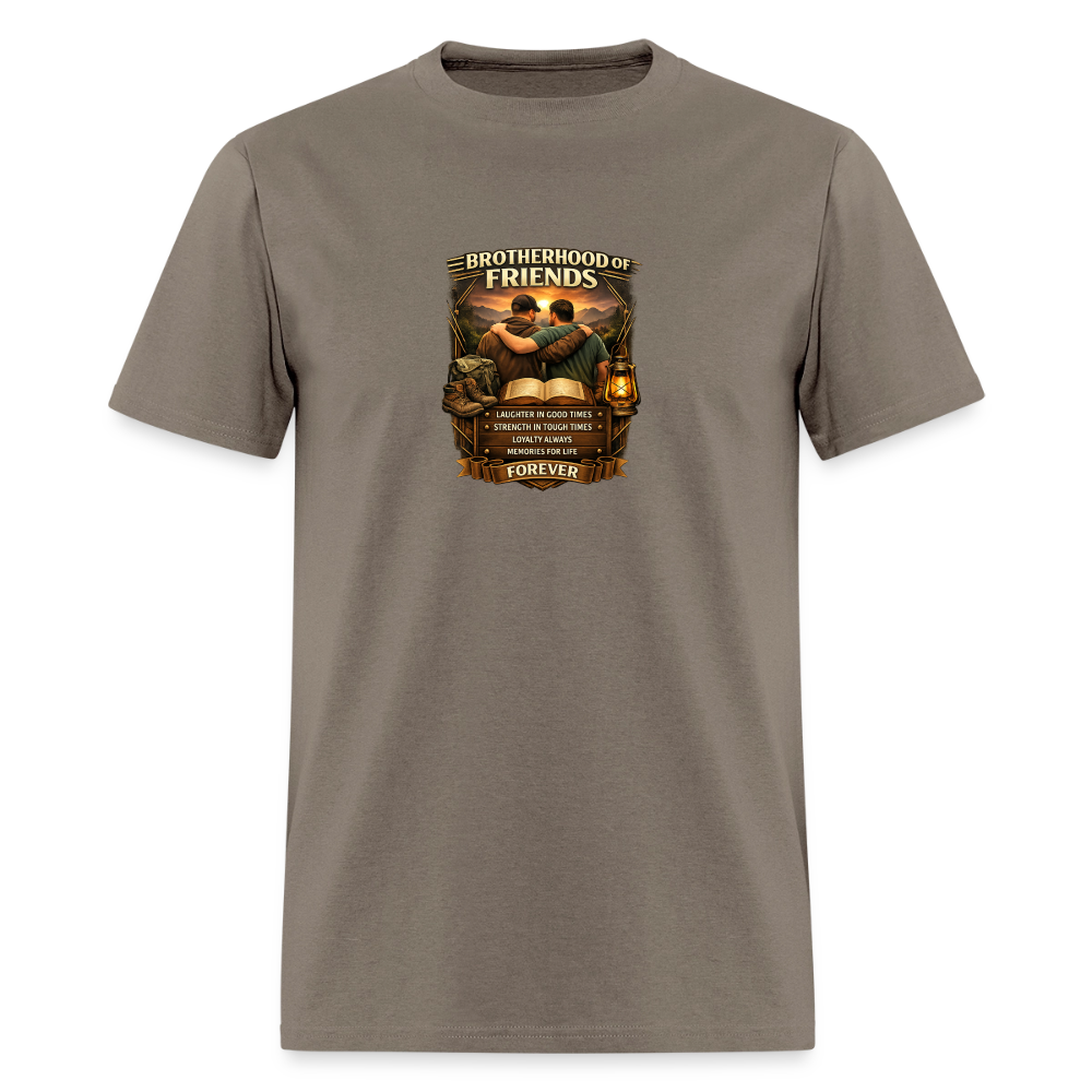 "Brotherhood of Friends" | Men's T-Shirt | GILDAN 5000 - safari