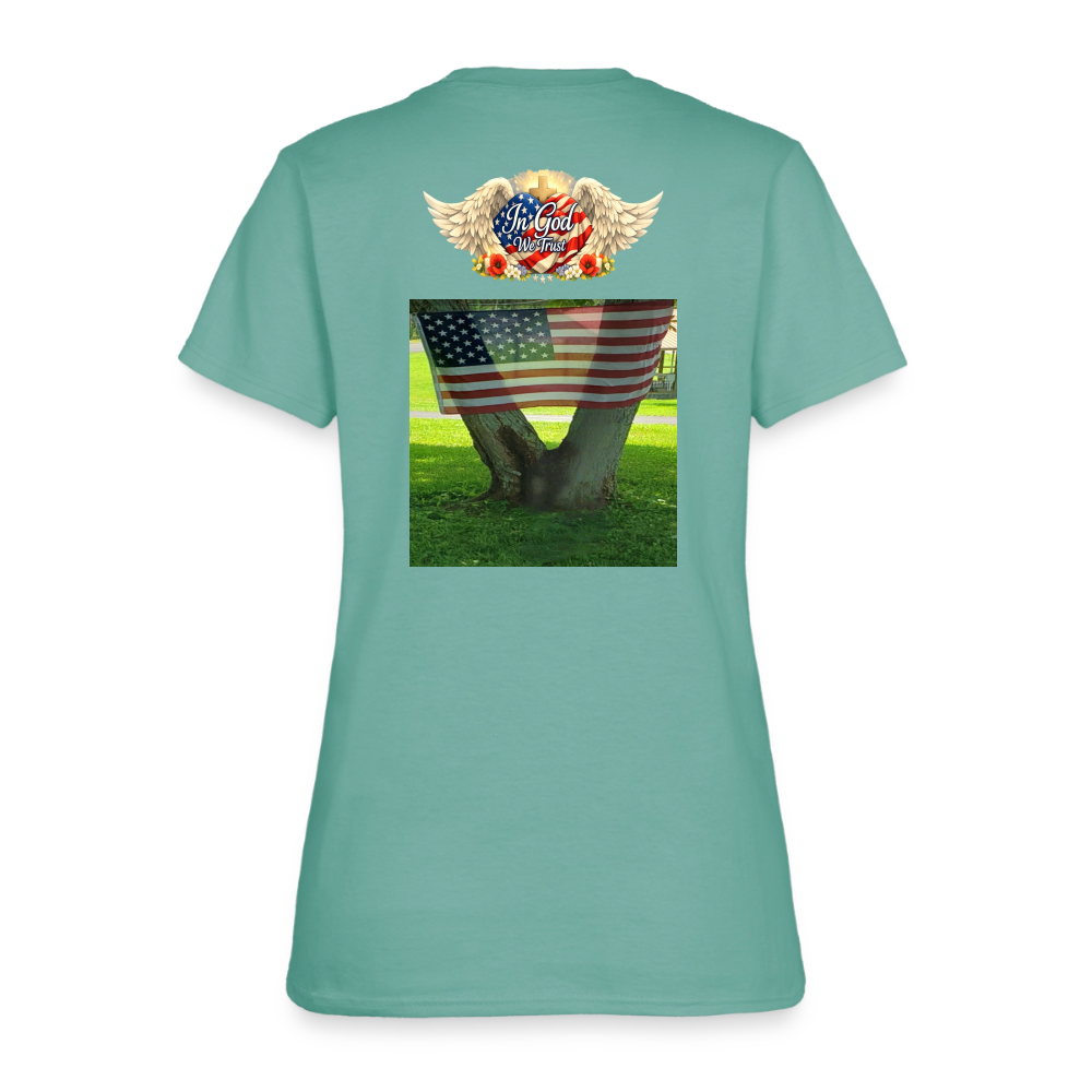 Memorial Day — "Your Sacrifice is Never Forgotten" | Women's T-Shirt — Classic Edition - aquatic