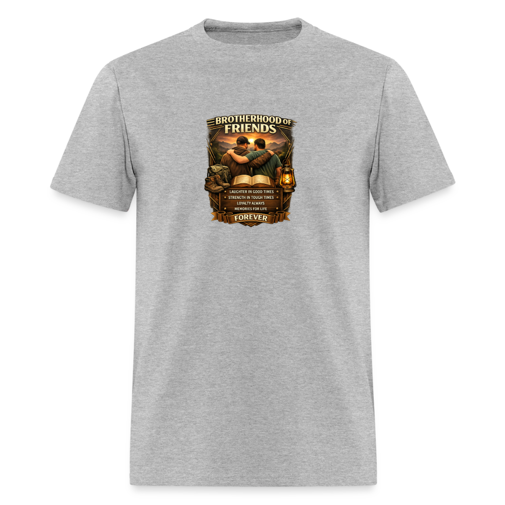 "Brotherhood of Friends" | Men's T-Shirt | GILDAN 5000 - heather gray