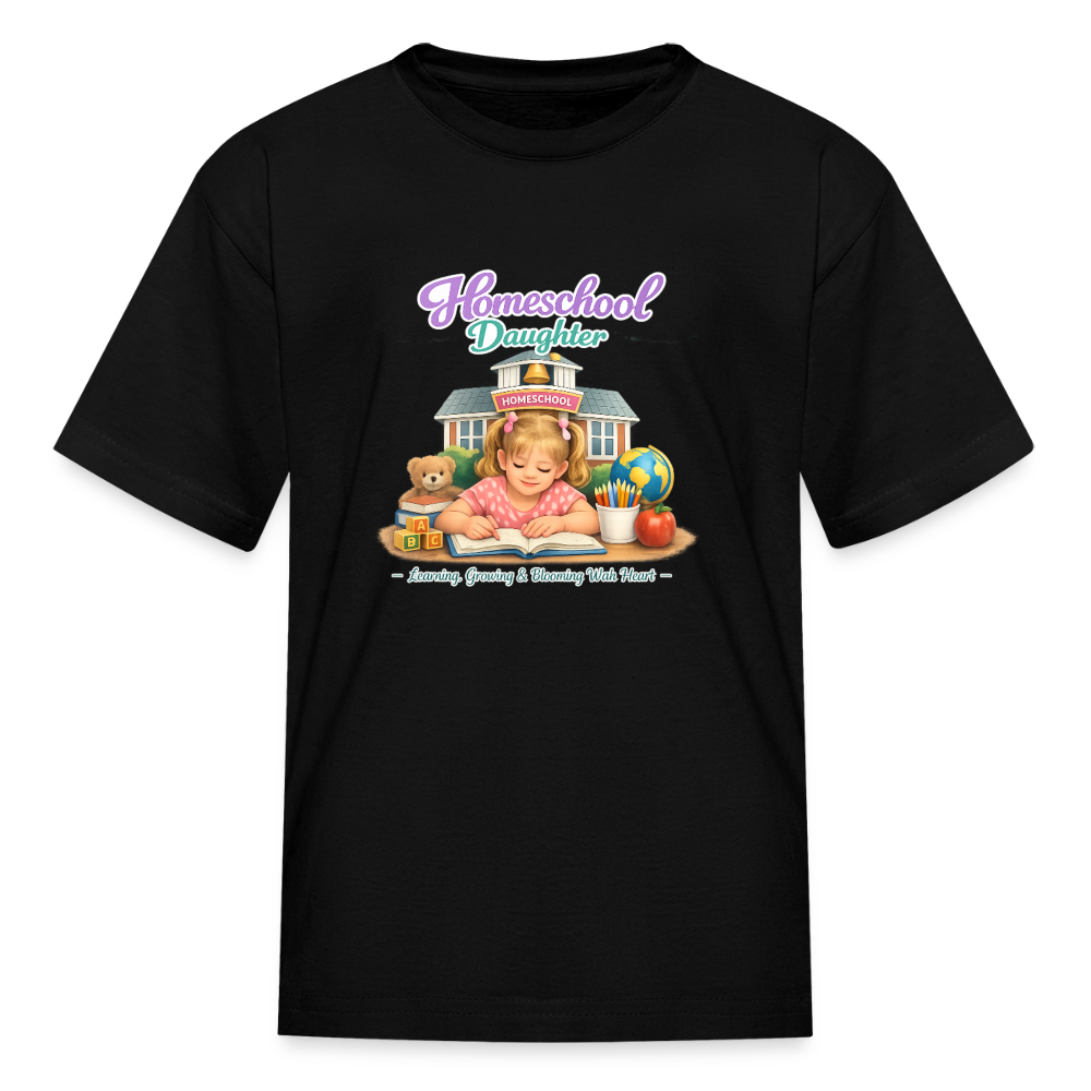 Homeschool Daughter | Girls' T-Shirt - black