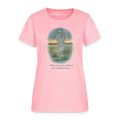 Jesus the Greatest Miracle | Women's Faith T-Shirt | Fruit of the Loom/Gildan | Featuring Original Artwork - pink