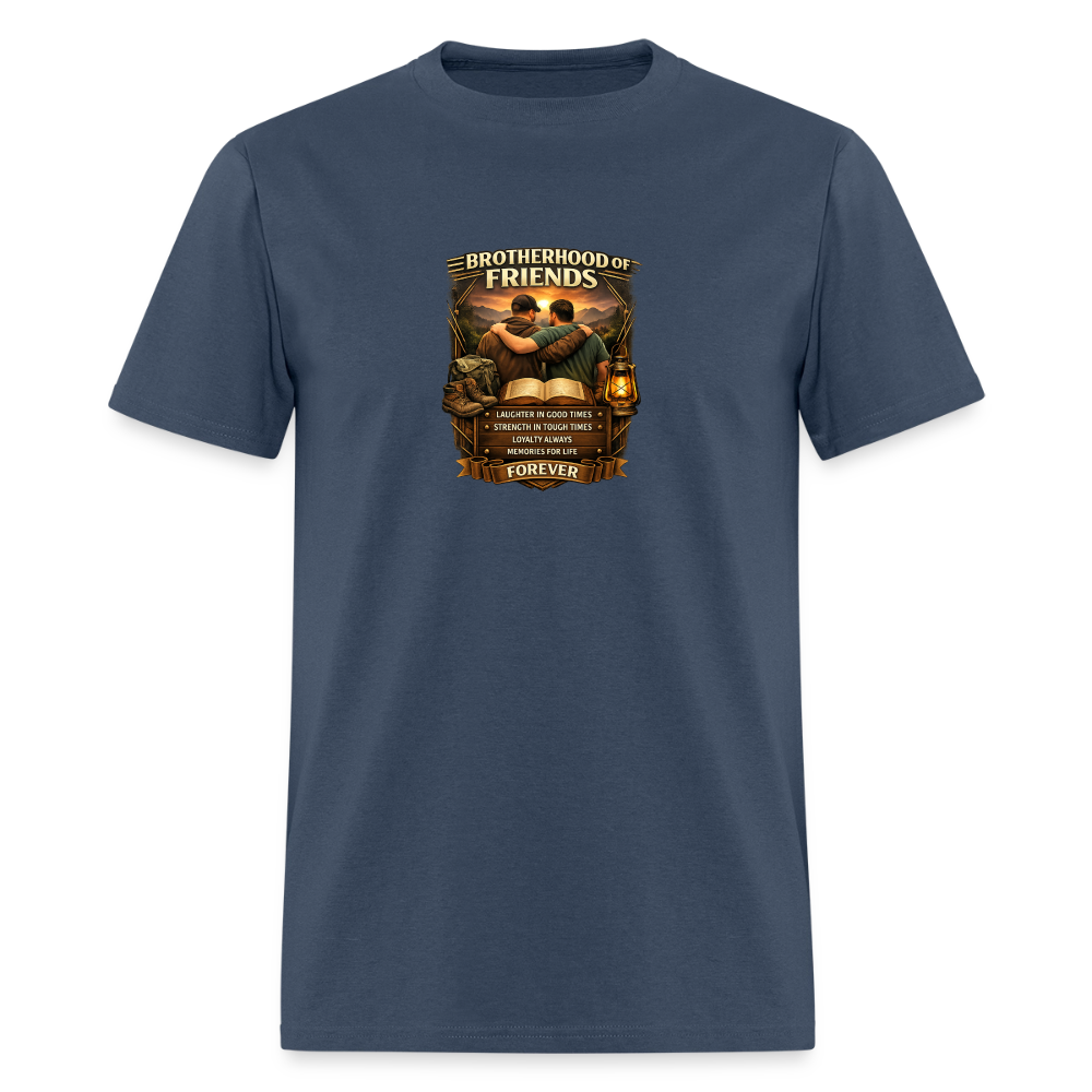 "Brotherhood of Friends" | Men's T-Shirt | GILDAN 5000 -  blue dusk