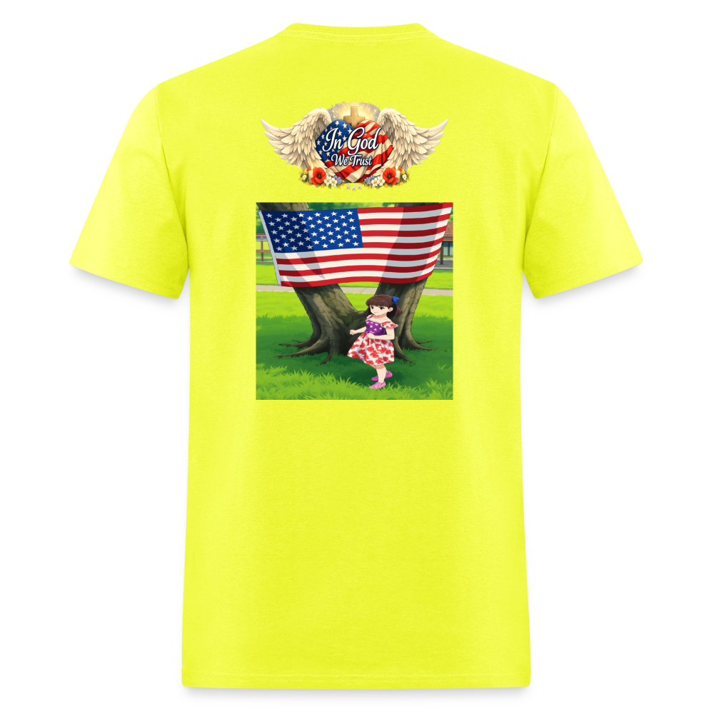 Memorial Day — "Your Sacrifice is Never Forgotten" T-Shirt | Men's T-Shirt | GILDAN 5000 - safety green