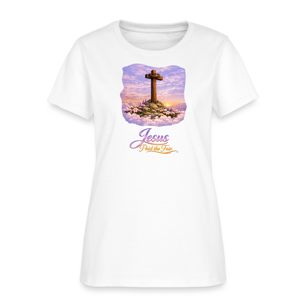 Jesus Paid the Fair. | Women's T-Shirt - white