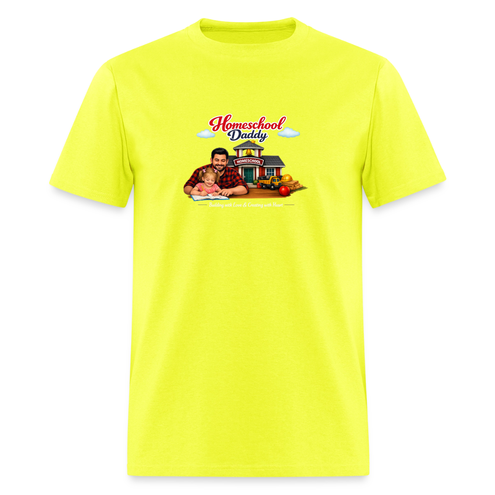 Homeschool Daddy | Men's T-Shirt GILDAN 5000 - safety green