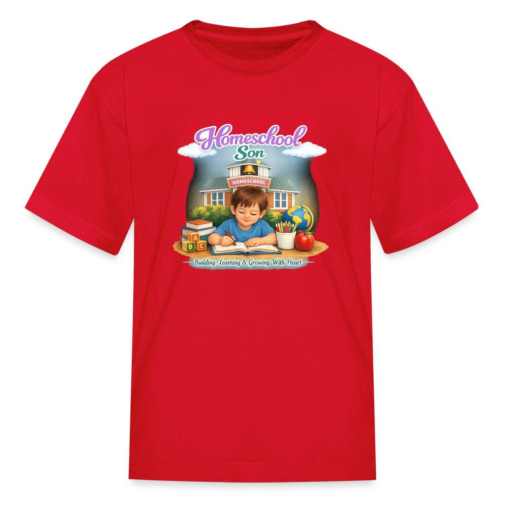 Homeschool Son | Boys' T-Shirt - red