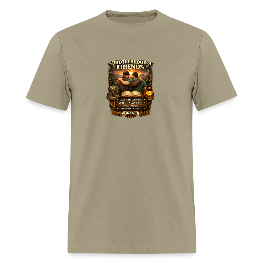 "Brotherhood of Friends" | Men's T-Shirt | GILDAN 5000 - khaki