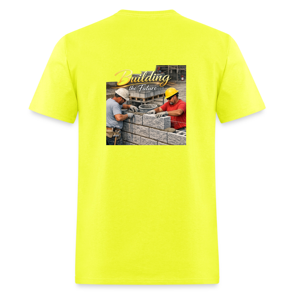 "Building the Future" | Masonry & Bricklayer Men's T-Shirt - safety green