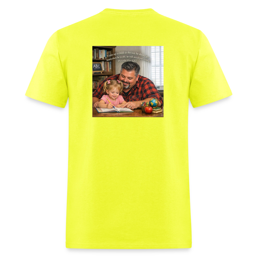 Homeschool Pawpaw | Men's T-Shirt | GILDAN 5000 - safety green