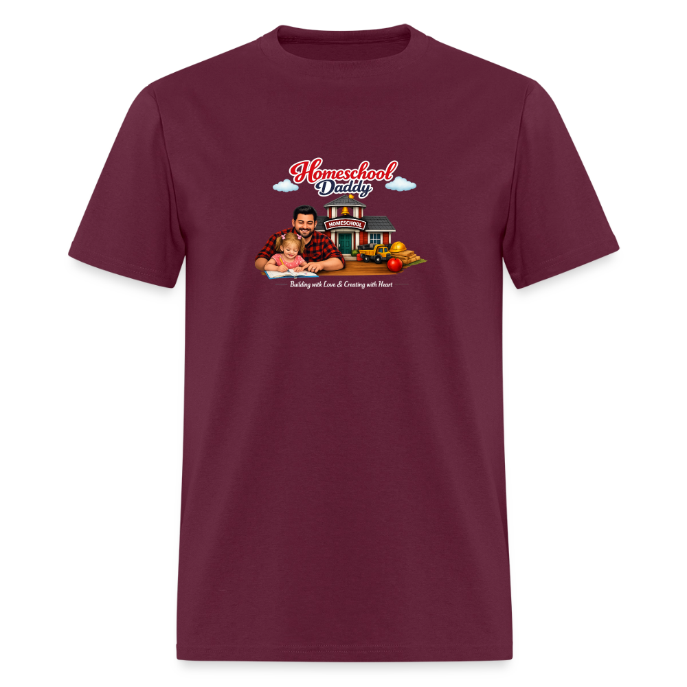 Homeschool Daddy | Men's T-Shirt GILDAN 5000 - burgundy