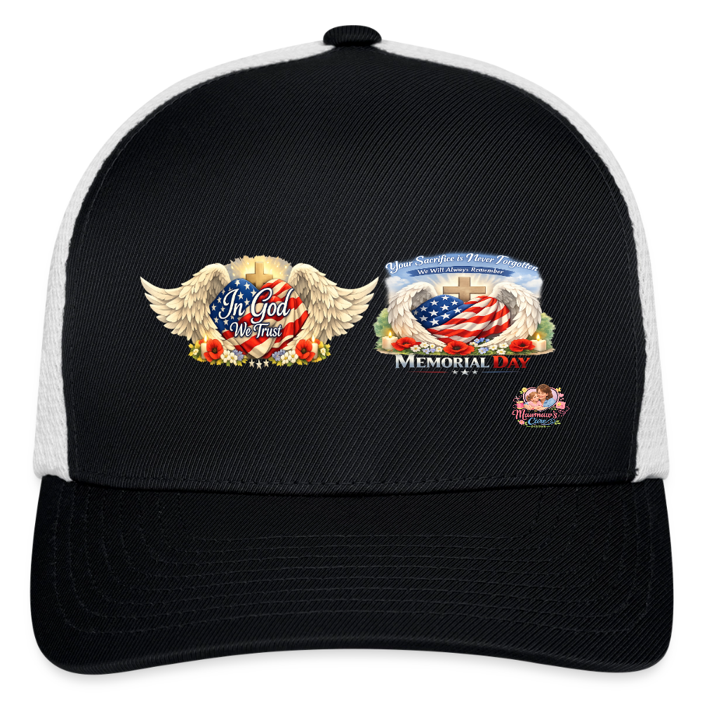 Memorial Day - Your Sacrifice is Never Forgotten | Flexfit Fitted Baseball Cap - black/white