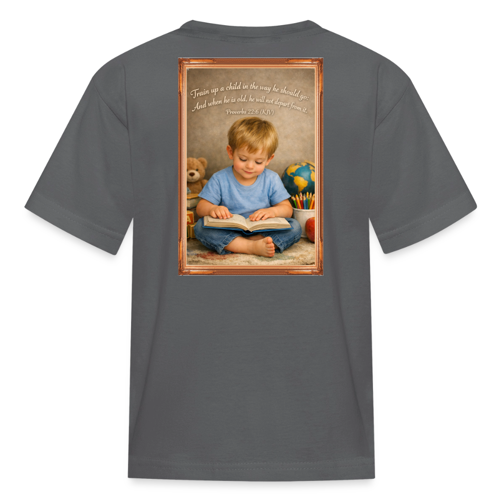 Homeschool Grandson | Boys' T-Shirt - charcoal