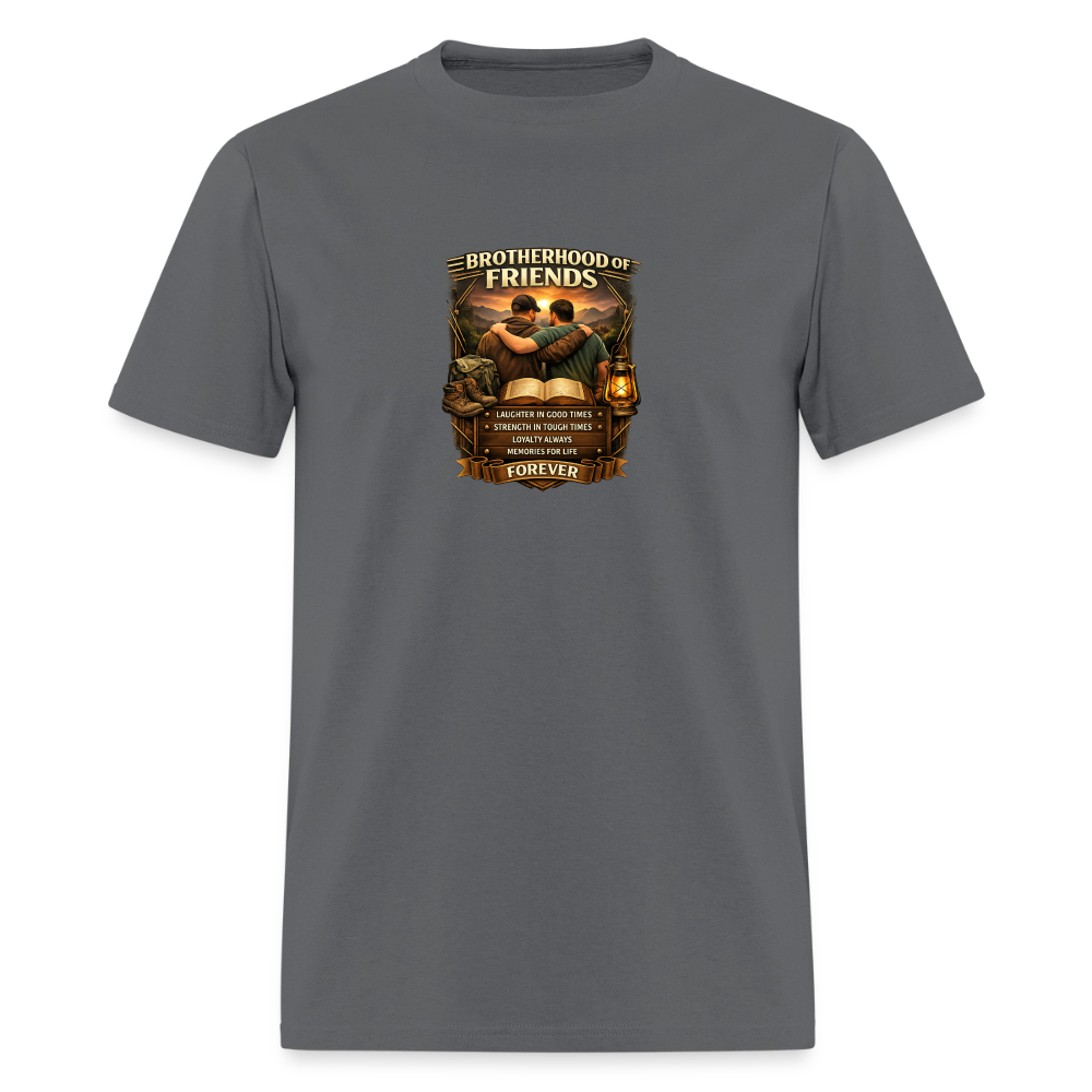 "Brotherhood of Friends" | Men's T-Shirt | GILDAN 5000 - charcoal
