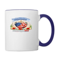 Memorial Day — "Your Sacrifice is Never Forgotten" Contrast Coffee Mug - white/cobalt blue