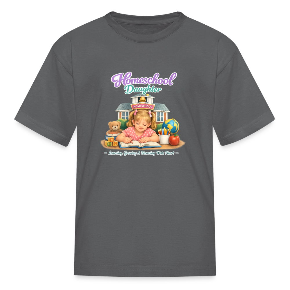 Homeschool Daughter | Girls' T-Shirt - charcoal