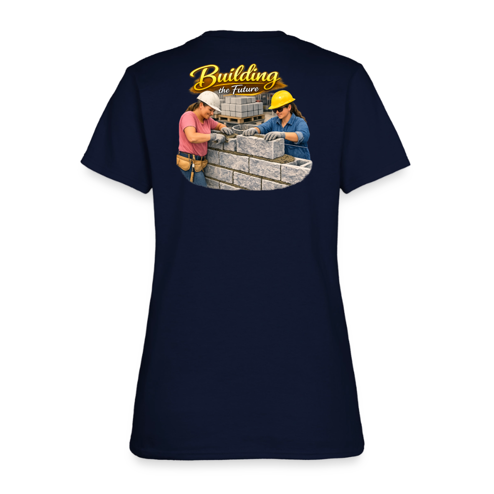 "Building the Future" | Masonry & Bricklayer Women's T-Shirt - navy