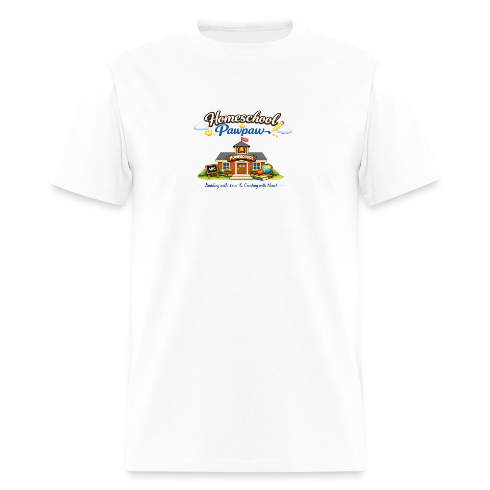 Homeschool Pawpaw | Men's T-Shirt | GILDAN 5000 - white