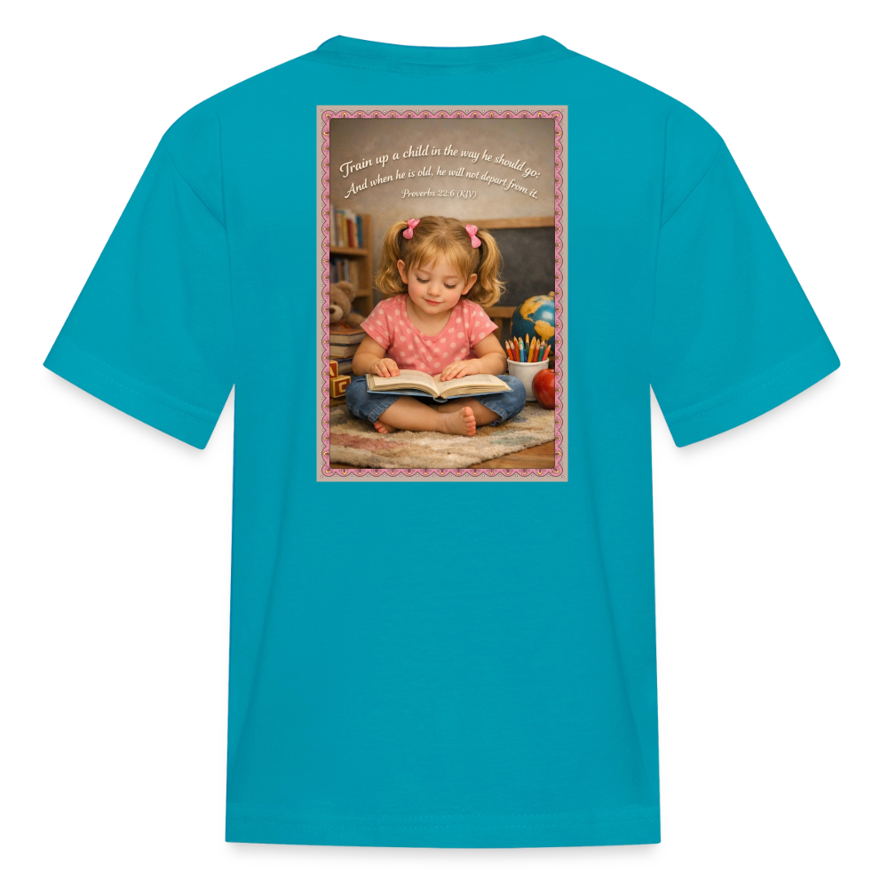 Homeschool Granddaughter | Girls' T-Shirt - turquoise