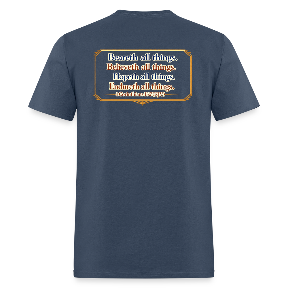 "Brotherhood of Friends" | Men's T-Shirt | GILDAN 5000 -  blue dusk