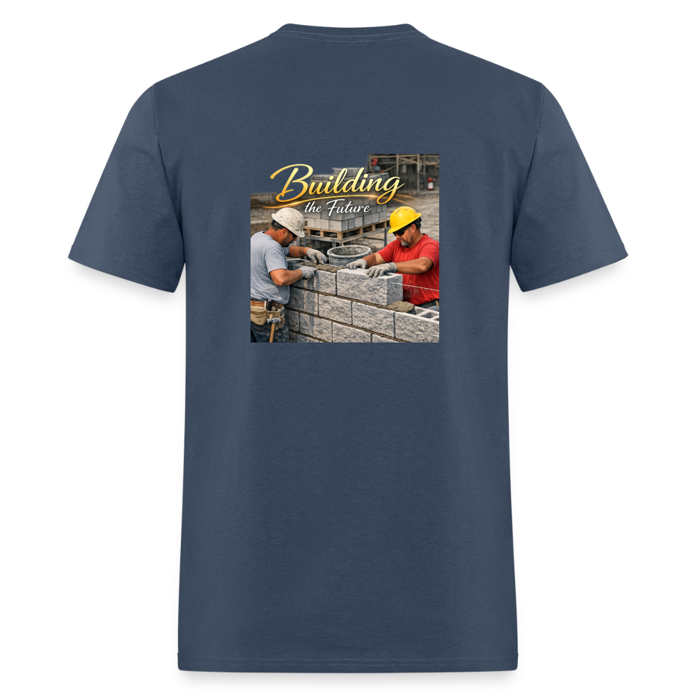 "Building the Future" | Masonry & Bricklayer Men's T-Shirt -  blue dusk