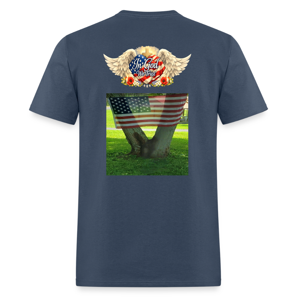 Memorial Day — "Your Sacrifice is Never Forgotten" | Men's T-Shirt — Classic Edition -  blue dusk