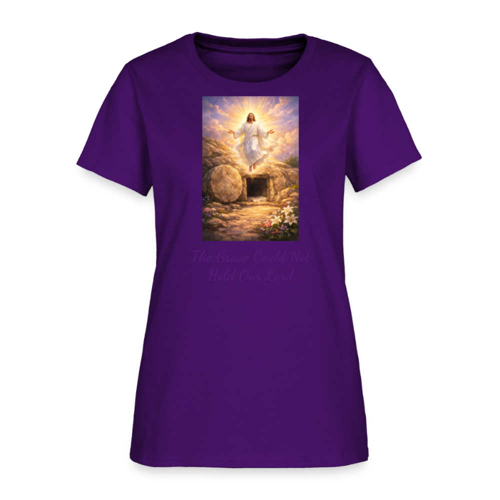The Grave Could Not Hold Our Lord | Women's T-Shirt - purple