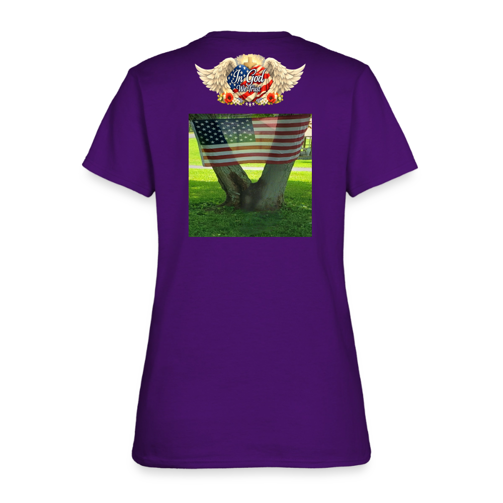 Memorial Day — "Your Sacrifice is Never Forgotten" | Women's T-Shirt — Classic Edition - purple