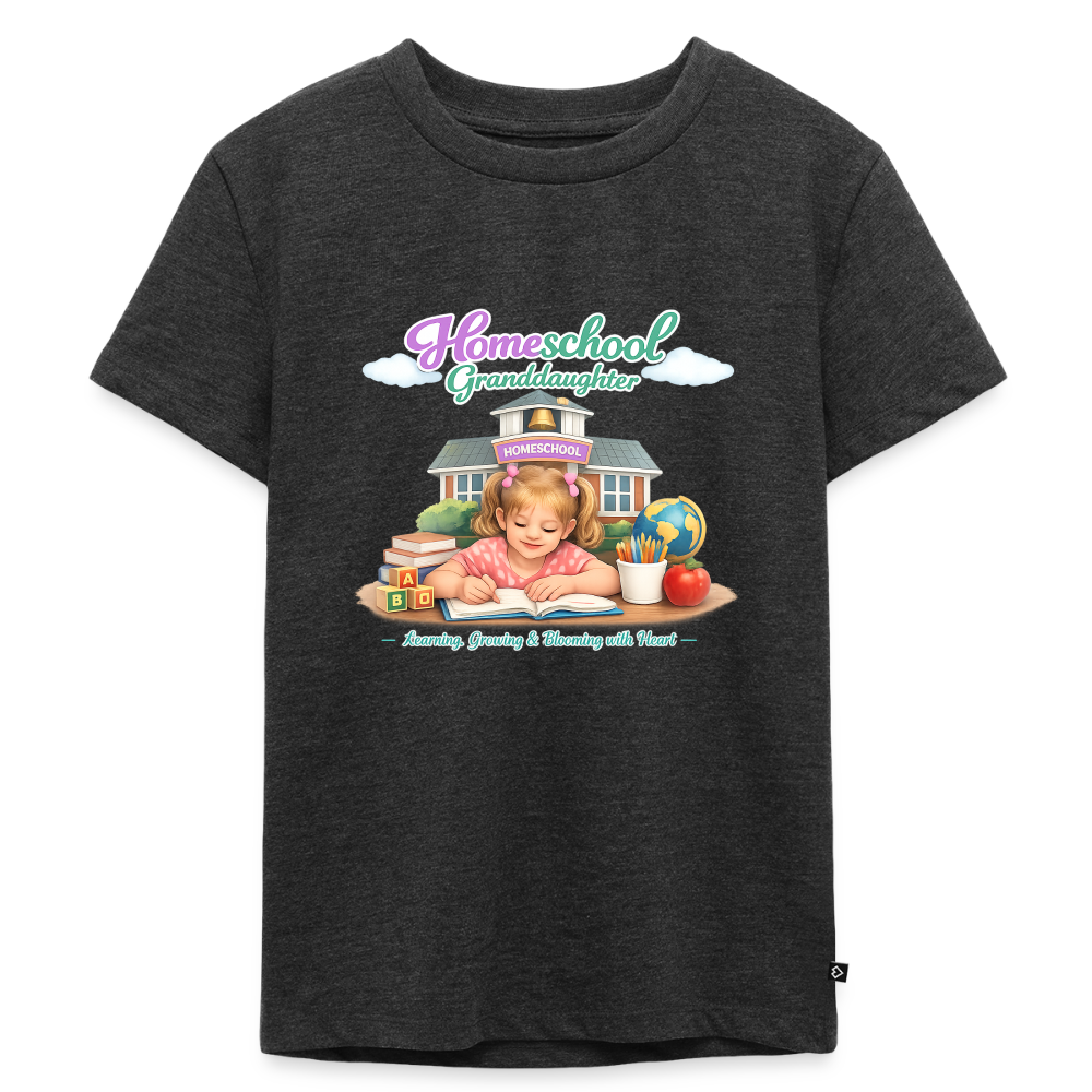 Homeschool Granddaughter | Girls' T-Shirt - heather anthracite