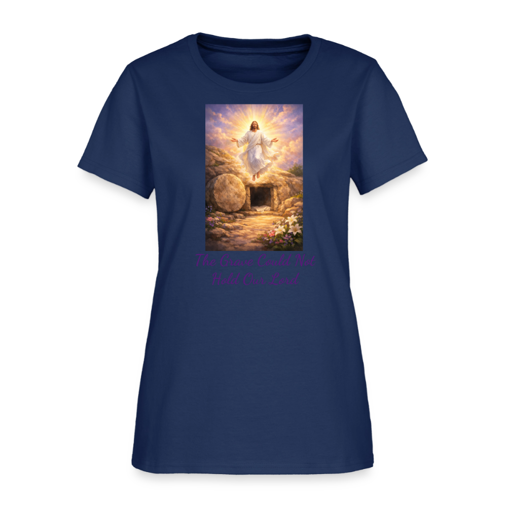 The Grave Could Not Hold Our Lord | Women's T-Shirt | 2nd Edition -  blue dusk