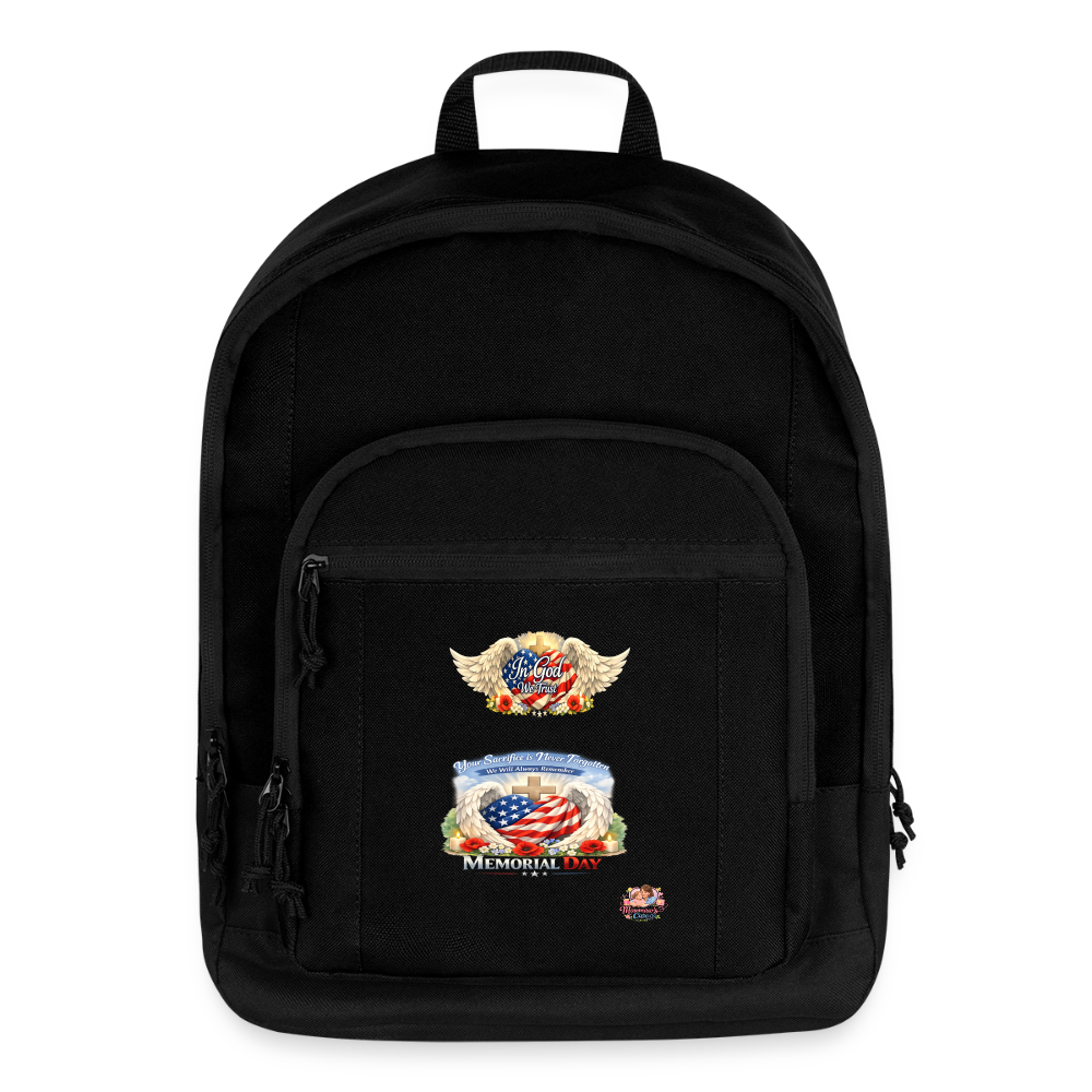 Memorial Day - In God We Trust | Patriotic Backpack - black