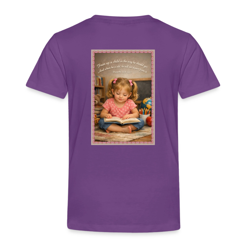 Homeschool Twin Girl — Kids' T-Shirt / Toddler Premium T-Shirt - purple