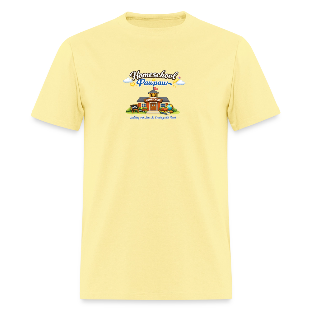 Homeschool Pawpaw | Men's T-Shirt | GILDAN 5000 - cornsilk