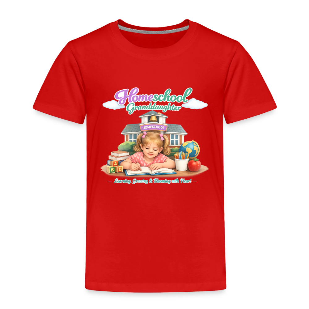 Homeschool Granddaughter | Girls' T-Shirt - red