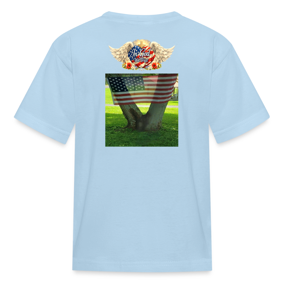 Memorial Day — "Your Sacrifice is Never Forgotten" | Kids' T-Shirt — Classic Edition - powder blue
