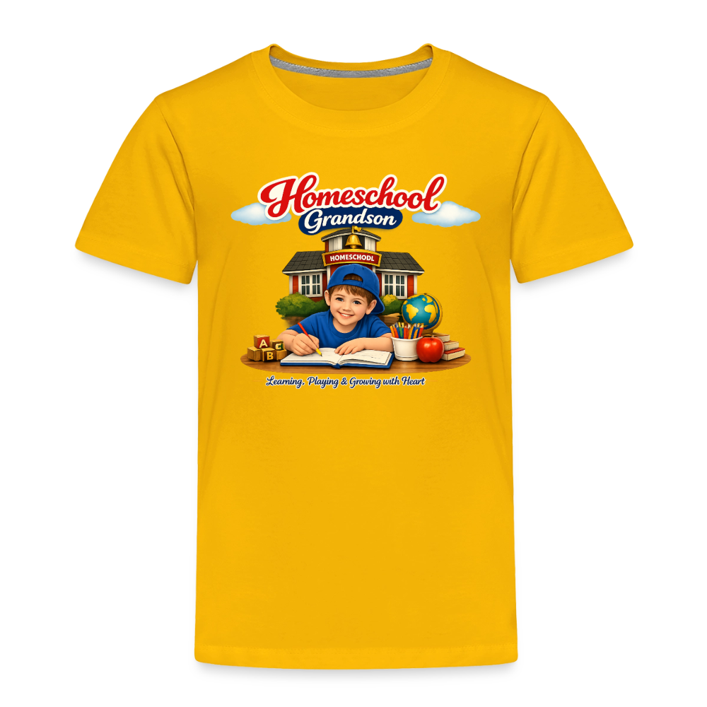 Homeschool Grandson | Boys' T-Shirt - sun yellow