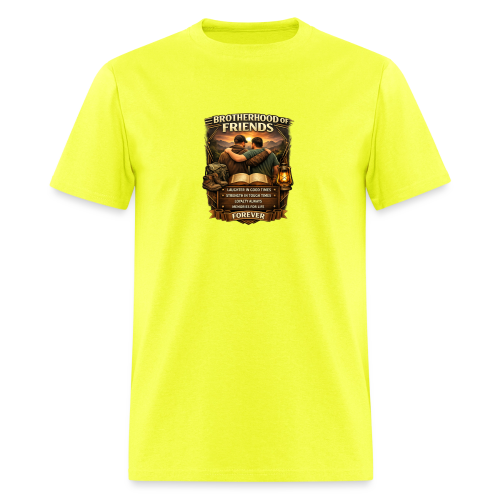 "Brotherhood of Friends" | Men's T-Shirt | GILDAN 5000 - safety green