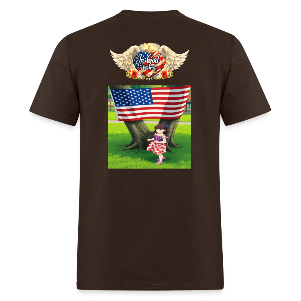Memorial Day — "Your Sacrifice is Never Forgotten" T-Shirt | Men's T-Shirt | GILDAN 5000 - brown