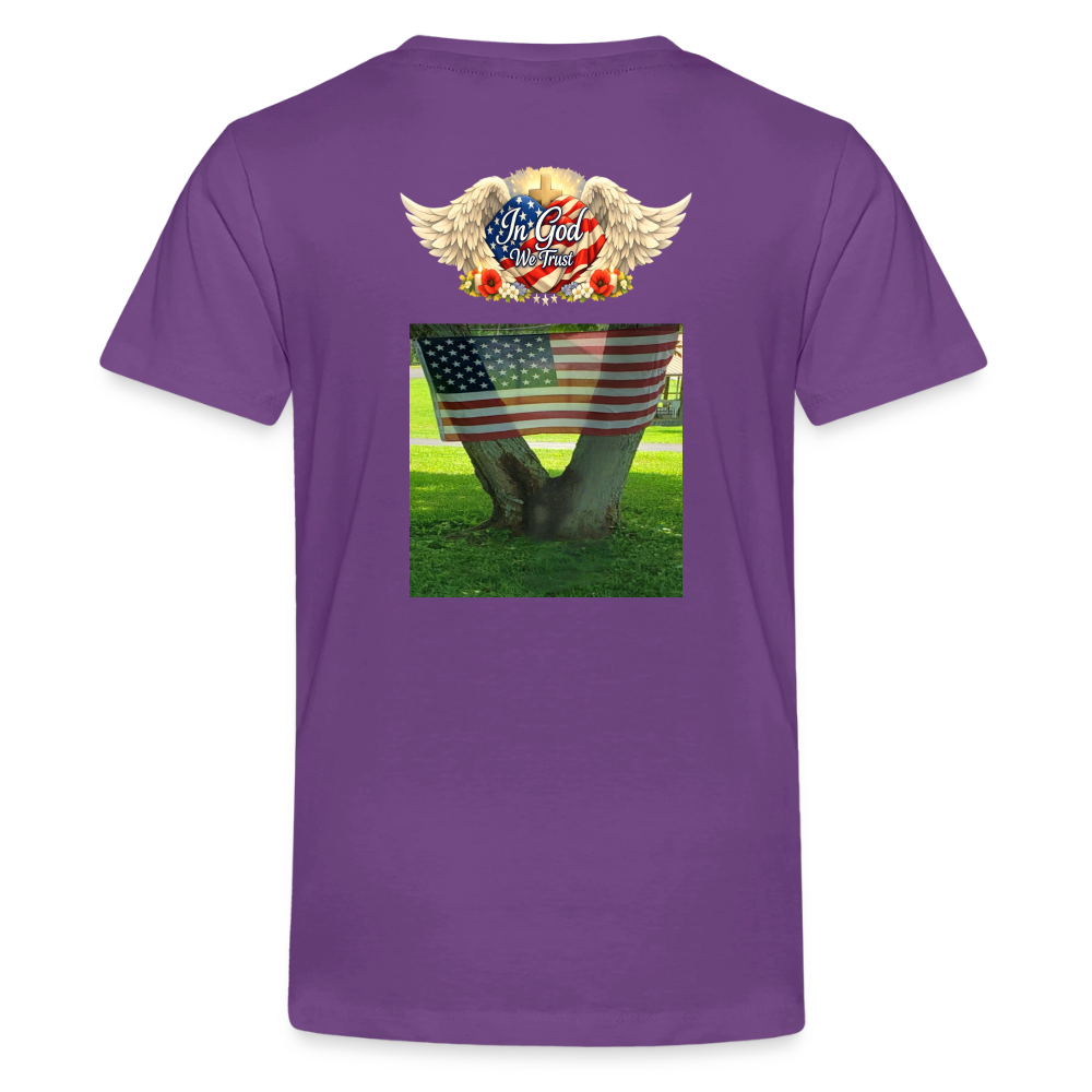 Memorial Day — "Your Sacrifice is Never Forgotten" | Kids' T-Shirt — Classic Edition - purple