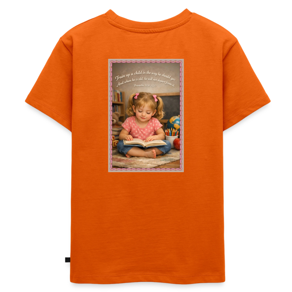 Homeschool Twin Girl — Kids' T-Shirt / Toddler Premium T-Shirt - orange 