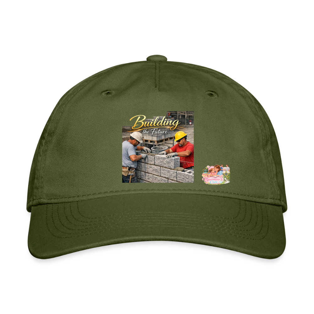 "Building" Masonry Cap | Bricklayer & Construction Worker Gift - olive green