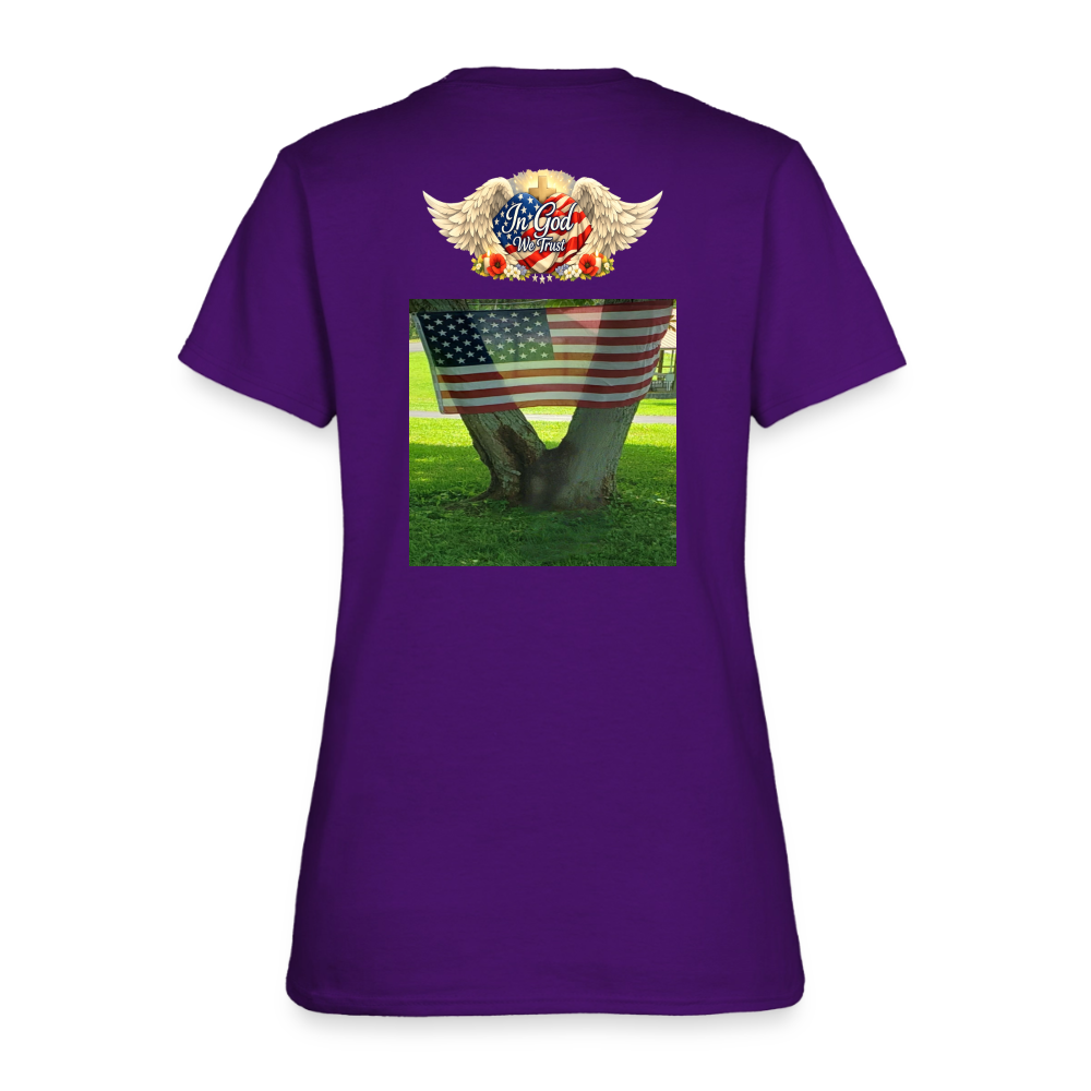 Memorial Day — "Your Sacrifice is Never Forgotten" | Women's T-Shirt — Classic Edition - purple