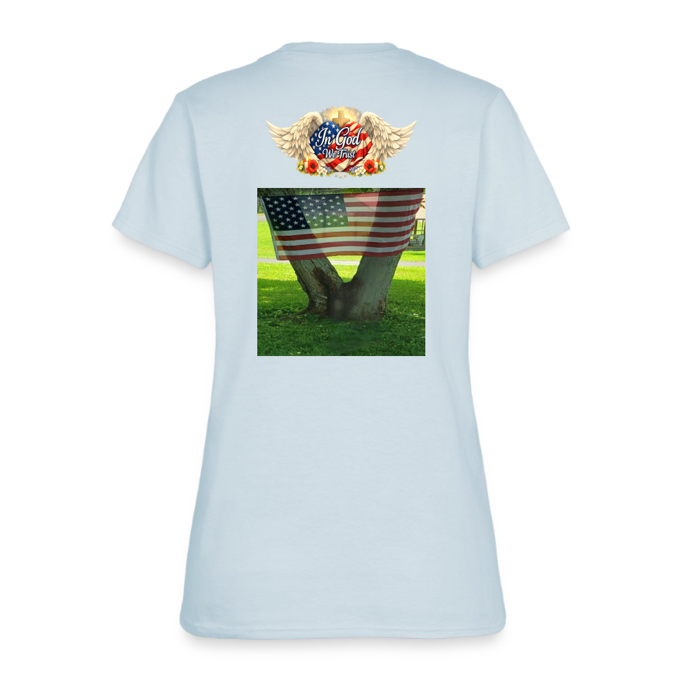 Memorial Day — "Your Sacrifice is Never Forgotten" | Women's T-Shirt — Classic Edition - light blue