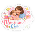 Mawmaw's Care Designs | 4x4 Sticker | Classic Edition - transparent glossy
