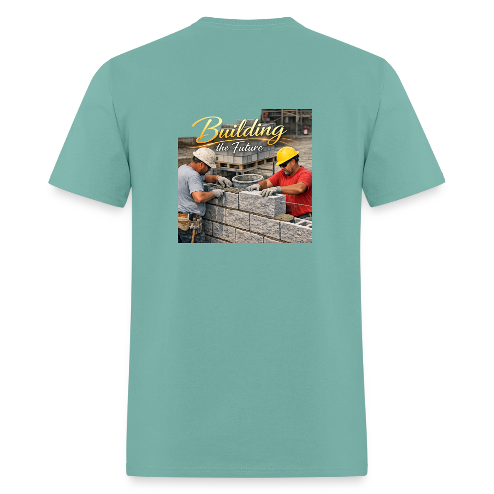 "Building the Future" | Masonry & Bricklayer Men's T-Shirt - aquatic