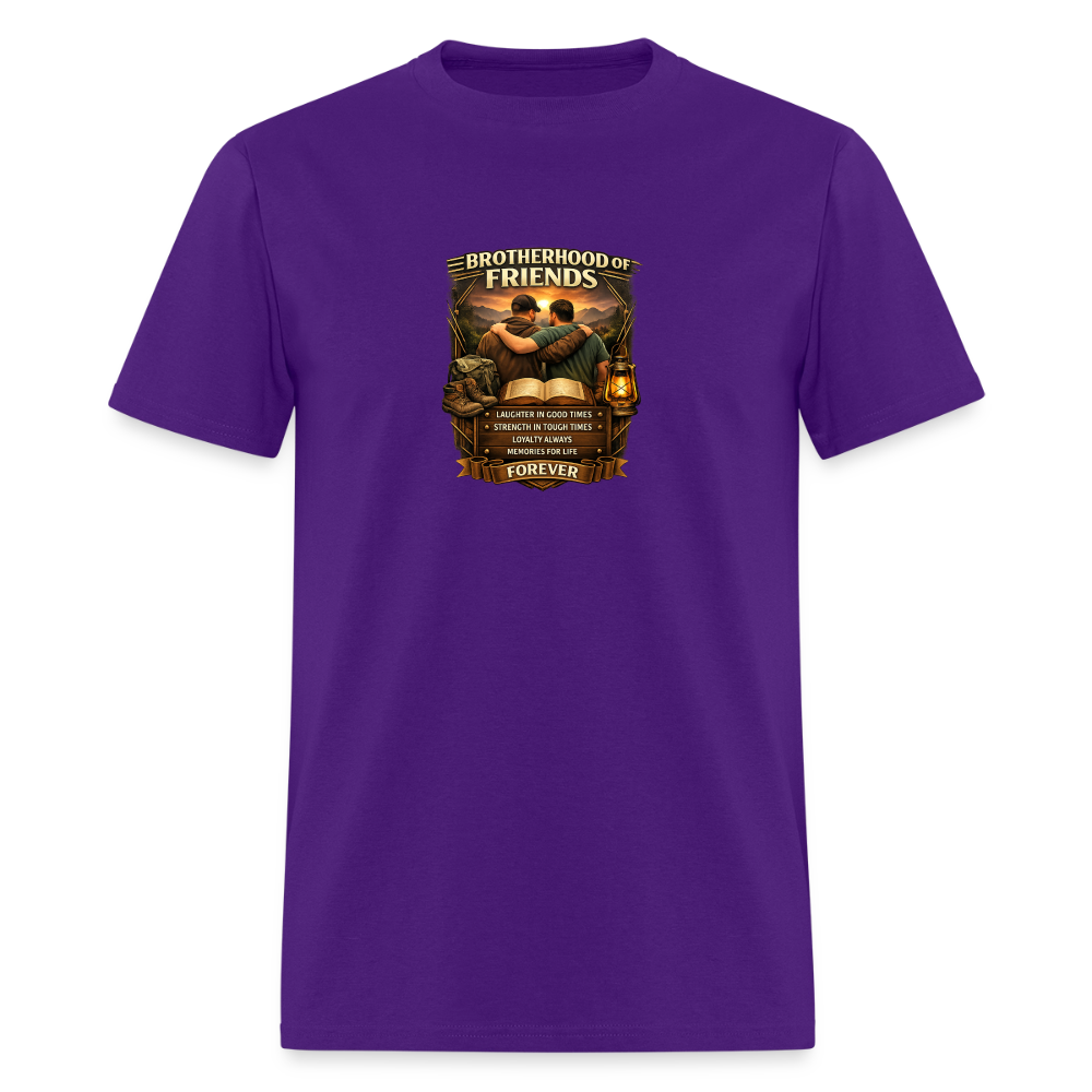 "Brotherhood of Friends" | Men's T-Shirt | GILDAN 5000 - purple