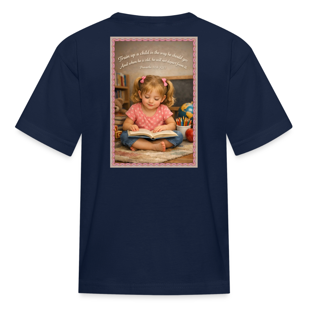 Homeschool Granddaughter | Girls' T-Shirt - navy