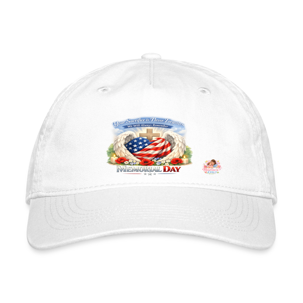 Memorial Day — Your Sacrifice is Never Forgotten Trucker Cap - white