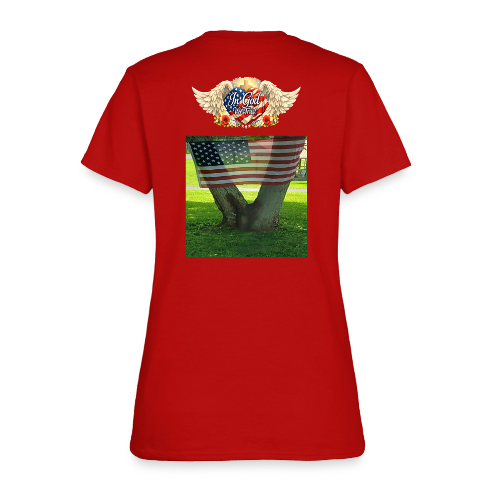 Memorial Day — "Your Sacrifice is Never Forgotten" | Women's T-Shirt — Classic Edition - red