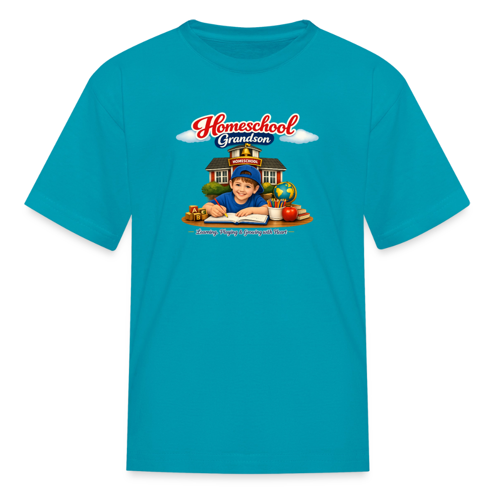Homeschool Grandson | Boys' T-Shirt - turquoise